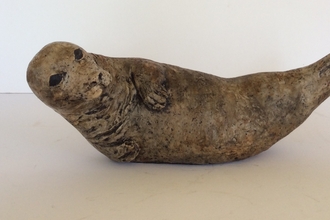 Picture of a cold cast model of a seal 