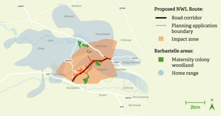 A map of the proposed NWL route