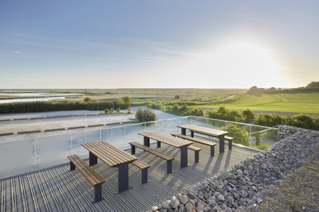 View of NWT Cley Marshes from the visitor centre