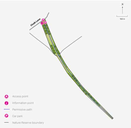 Illustrated reserve map of Narborough Railway Line