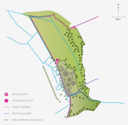 An illustrated map of Rushmeadows