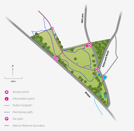 Illustrated map of Syderstone Common